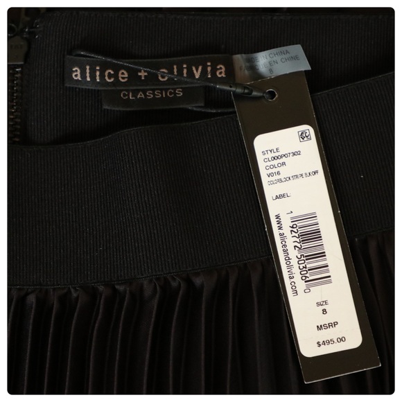 ALICE + OLIVIA Katz Pleated Midi Skirt - Picture 8 of 11